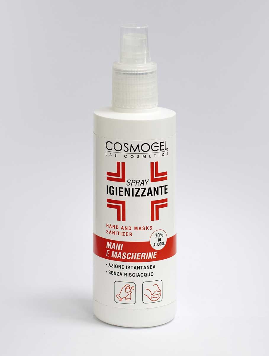 Igienizzante spray per mani e mascherina (70% di Alcool – Made in Italy)  200ml